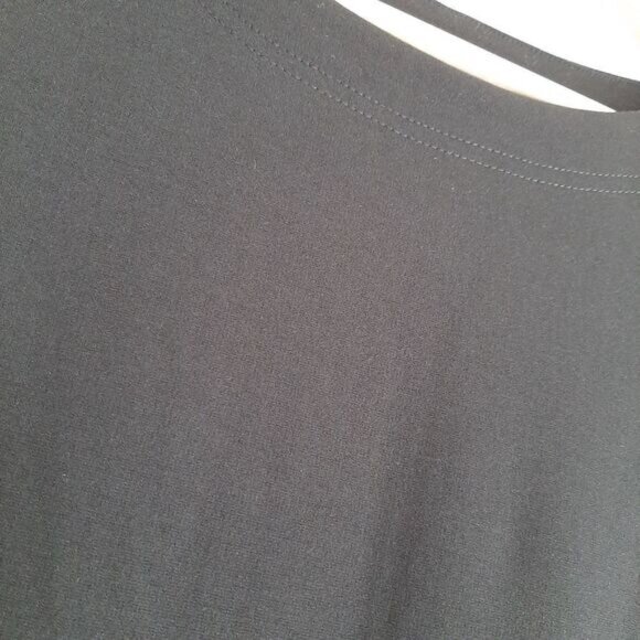 GILMOUR | Relaxed Long Sleeve Comfy Midi Length Dress Black Sz S - Picture 5 of 10